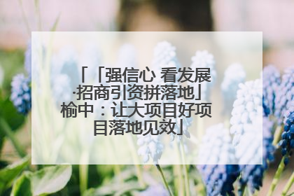 「强信心 看发展·招商引资拼落地」榆中：让大项目好项目落地见效
