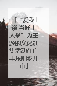 “爱我上饶·当好主人翁”为主题的文化赶集活动在广丰东阳乡开市