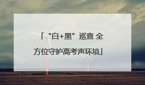 “白+黑”巡查 全方位守护高考声环境