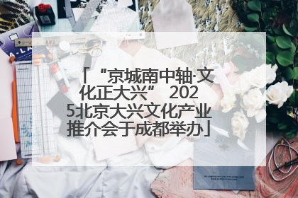 “京城南中轴·文化正大兴” 2025北京大兴文化产业推介会于成都举办