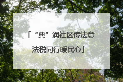 “典”润社区传法意 法税同行暖民心