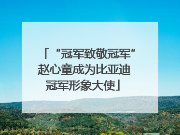 “冠军致敬冠军” 赵心童成为比亚迪冠军形象大使