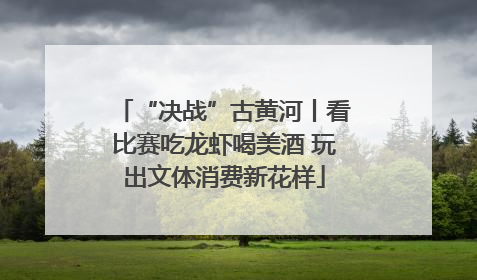 “决战”古黄河丨看比赛吃龙虾喝美酒 玩出文体消费新花样
