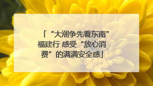 “大潮争先看东南”福建行 感受“放心消费”的满满安全感