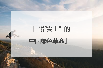 “指尖上”的中国绿色革命