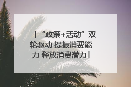 “政策+活动”双轮驱动 提振消费能力 释放消费潜力