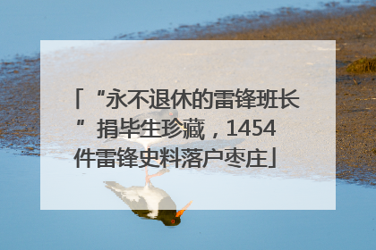 “永不退休的雷锋班长”捐毕生珍藏，1454件雷锋史料落户枣庄