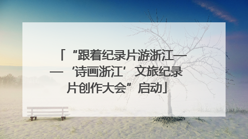 “跟着纪录片游浙江——‘诗画浙江’文旅纪录片创作大会”启动