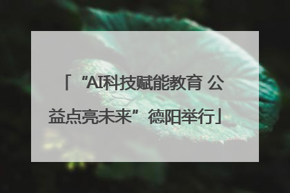 “AI科技赋能教育 公益点亮未来”德阳举行