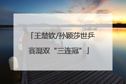 王楚钦/孙颖莎世乒赛混双“三连冠”