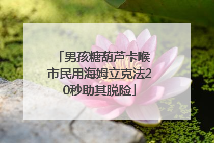 男孩糖葫芦卡喉 市民用海姆立克法20秒助其脱险
