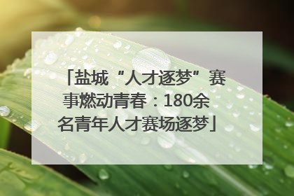 盐城“人才逐梦”赛事燃动青春：180余名青年人才赛场逐梦