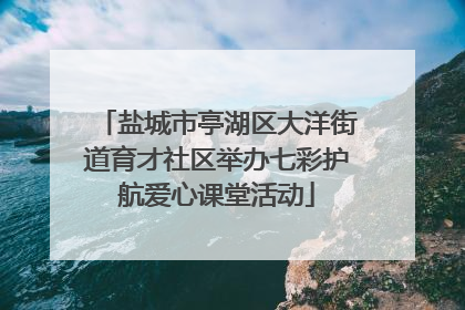 盐城市亭湖区大洋街道育才社区举办七彩护航爱心课堂活动