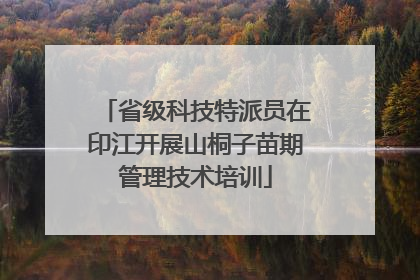 省级科技特派员在印江开展山桐子苗期管理技术培训