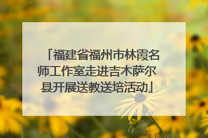 福建省福州市林霞名师工作室走进吉木萨尔县开展送教送培活动