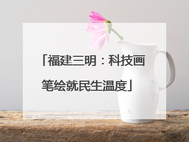 福建三明：科技画笔绘就民生温度