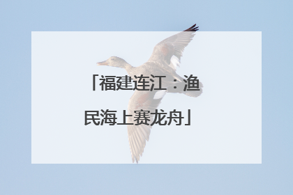 福建连江：渔民海上赛龙舟