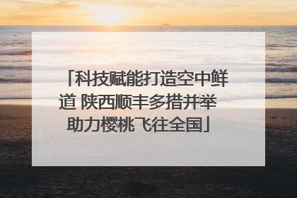 科技赋能打造空中鲜道 陕西顺丰多措并举助力樱桃飞往全国