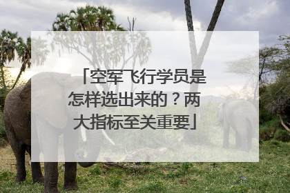 空军飞行学员是怎样选出来的？两大指标至关重要
