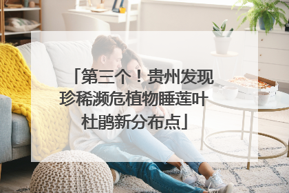 第三个！贵州发现珍稀濒危植物睡莲叶杜鹃新分布点