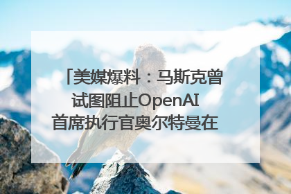 美媒爆料：马斯克曾试图阻止OpenAI首席执行官奥尔特曼在中东的AI交易