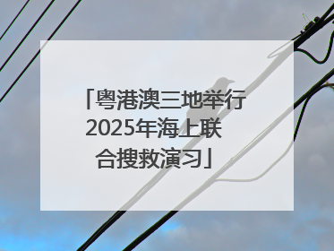 粤港澳三地举行2025年海上联合搜救演习