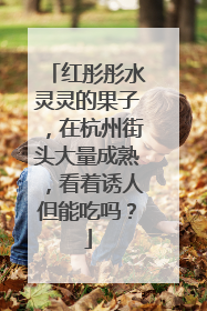 红彤彤水灵灵的果子，在杭州街头大量成熟，看着诱人但能吃吗？