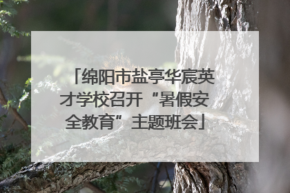 绵阳市盐亭华宸英才学校召开“暑假安全教育”主题班会
