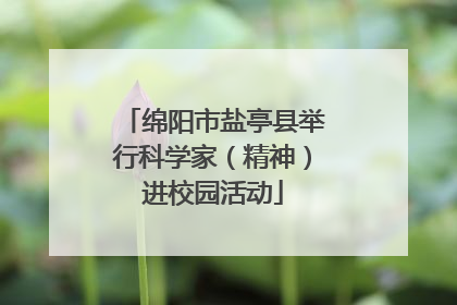 绵阳市盐亭县举行科学家（精神）进校园活动