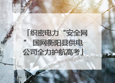 织密电力“安全网” 国网衡阳县供电公司全力护航高考