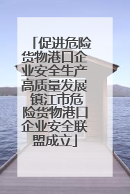 促进危险货物港口企业安全生产高质量发展 镇江市危险货物港口企业安全联盟成立