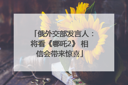 俄外交部发言人：将看《哪吒2》 相信会带来惊喜