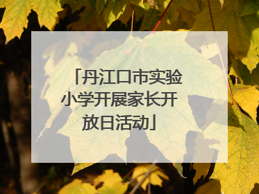 丹江口市实验小学开展家长开放日活动