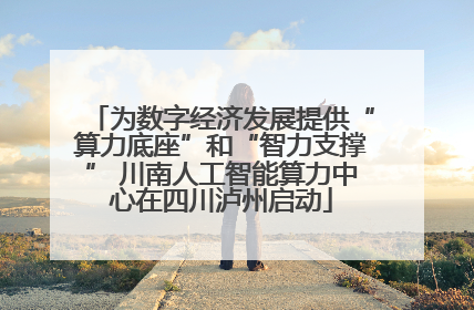 为数字经济发展提供“算力底座”和“智力支撑” 川南人工智能算力中心在四川泸州启动