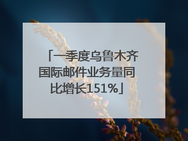 一季度乌鲁木齐国际邮件业务量同比增长151%