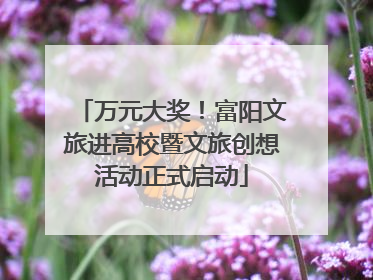 万元大奖！富阳文旅进高校暨文旅创想活动正式启动
