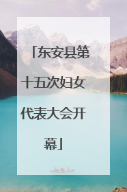 东安县第十五次妇女代表大会开幕