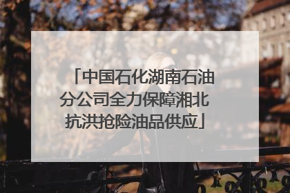 中国石化湖南石油分公司全力保障湘北抗洪抢险油品供应