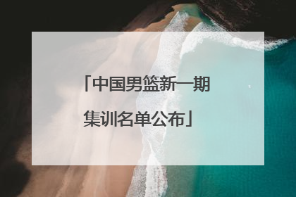 中国男篮新一期集训名单公布