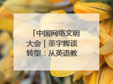 中国网络文明大会｜董宇辉谈转型：从英语教师到互联网的“秦腔”之路