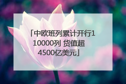 中欧班列累计开行110000列 货值超4500亿美元