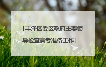 丰泽区委区政府主要领导检查高考准备工作