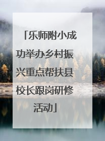 乐师附小成功举办乡村振兴重点帮扶县校长跟岗研修活动