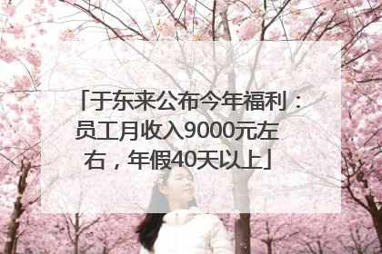 于东来公布今年福利：员工月收入9000元左右，年假40天以上