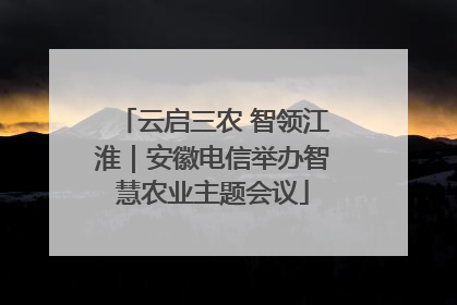 云启三农 智领江淮｜安徽电信举办智慧农业主题会议