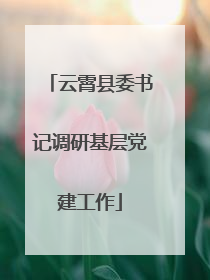 云霄县委书记调研基层党建工作