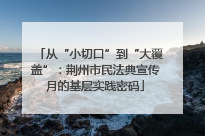 从“小切口”到“大覆盖”：荆州市民法典宣传月的基层实践密码