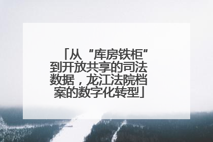 从“库房铁柜”到开放共享的司法数据，龙江法院档案的数字化转型