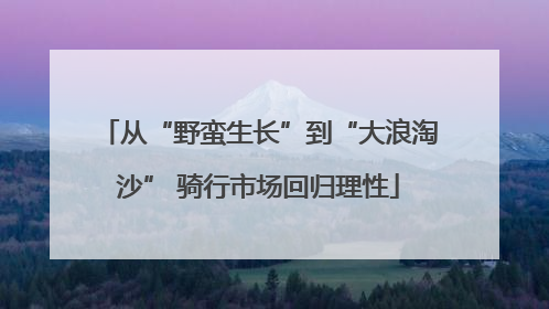 从“野蛮生长”到“大浪淘沙” 骑行市场回归理性