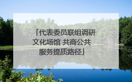代表委员联组调研文化场馆 共商公共服务提质路径